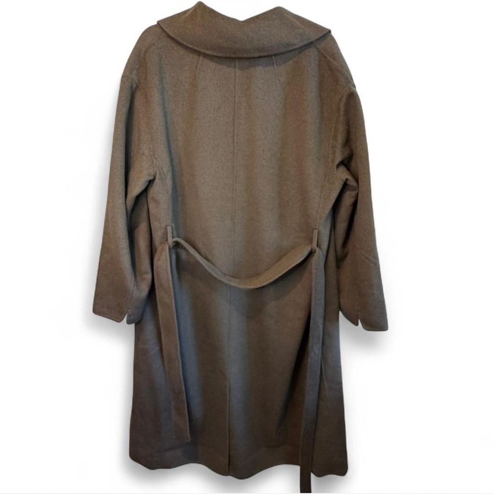 GAP Wool Blend Wrap Coat Large Taupe Belted Long NWT $248 - Picture 12 of 12